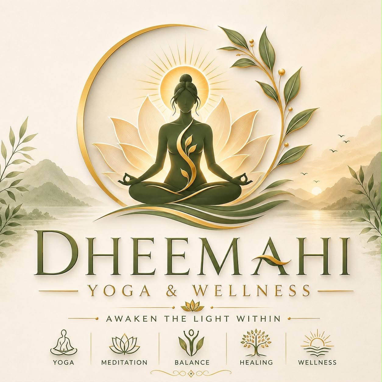 Dheemahi Yoga and Wellness logo